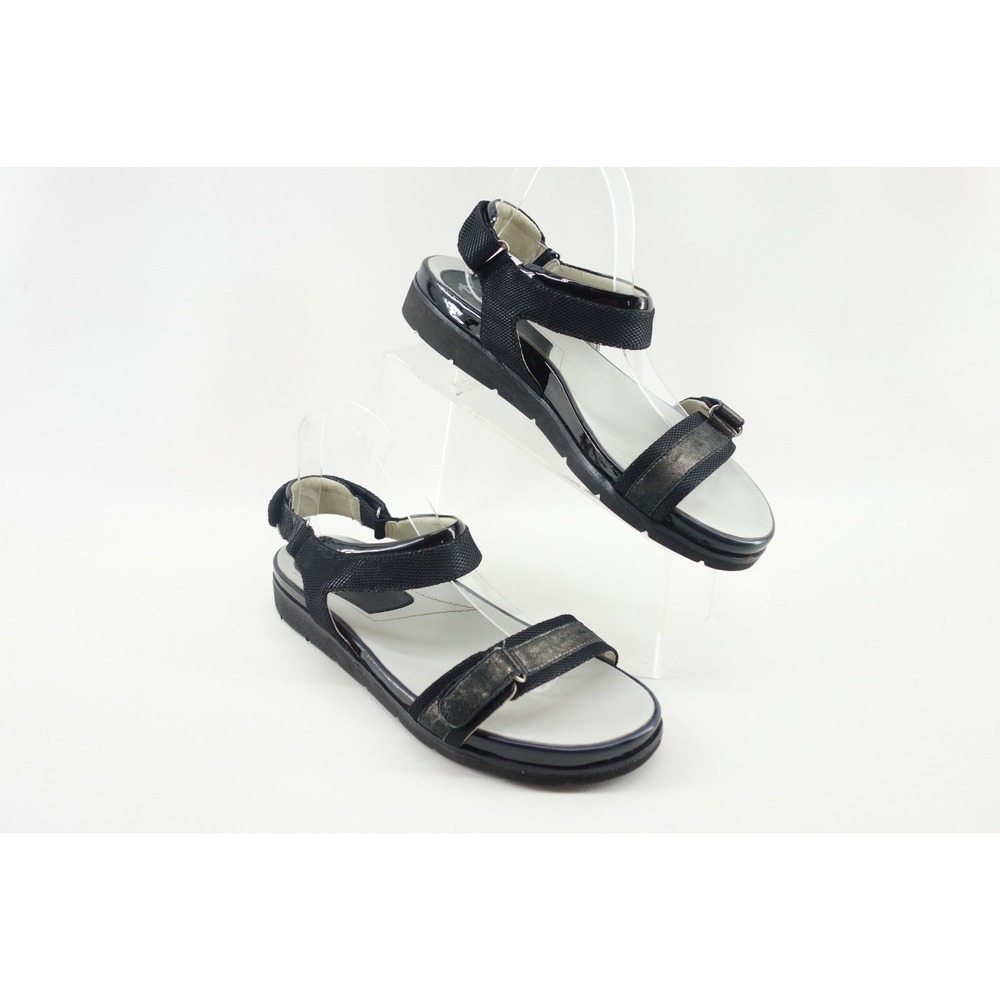 Earthies by Earth Argo Black Mesh Comfort‎ Platform Flat Sandals Women's SZ 12 B